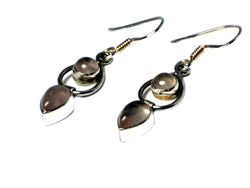ROSE QUARTZ Sterling Silver 925 Gemstone Earrings - (RQE0806171)
