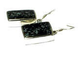 Chunky Snowflake OBSIDIAN Sterling Silver 925 Gemstone Earrings - (SOE0806171)