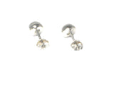Round MOONSTONE Sterling Silver Gemstone Stud Earrings 925 - 6 mm