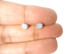 Australian Opal Sterling Silver 925 Gemstone Earrings / STUDS - 5 mm