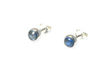 Round KYANITE Sterling Silver 925 Gemstone Earrings / STUDS - 5 mm