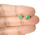 Green EMERALD Sterling Silver 925 Gemstone Stud Earrings - 5 mm