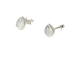 MOONSTONE Pear Shaped Sterling Silver Gemstone Stud Earrings 925