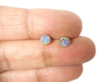 Australian Opal Sterling Silver 925 Gemstone Earrings / STUDS - 5 mm