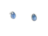 Blue KYANITE pear shaped Sterling Silver 925 Gemstone Stud Earrings- 5 x 7 mm