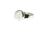 Round Moonstone Sterling Silver 925 Gemstone Ring  - Gift Boxed