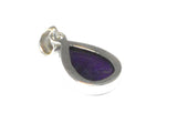 Purple Teardrop AMETHYST Sterling Silver 925 Gemstone Pendant - (AMPT0406171)