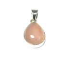 Pink Teardrop Rose QUARTZ Sterling Silver 925 Gemstone Pendant