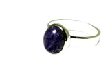 CHAROITE Sterling Silver 925 Oval Gemstone Ring - Size: N (CHR2505171)