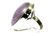 CHAROITE Sterling Silver 925 Oval Gemstone Ring - Size: Q (CHR2505173)