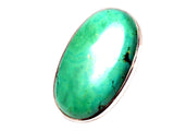 Tibetan TURQUOISE Sterling Silver 925 Gemstone Oval Ring - Size M - (TTR2505171)