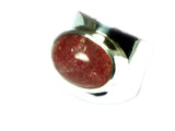 SUNSTONE Sterling Silver 925 Gemstone Ring - Size K - (SSR2505171)