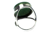 Green AVENTURINE Sterling Silver 925 Oval Gemstone Ring - Size: O - (GAVR2505171)