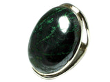 AZURITE / Haematite Sterling Silver Oval Ring - Size N - (AZR2505171)