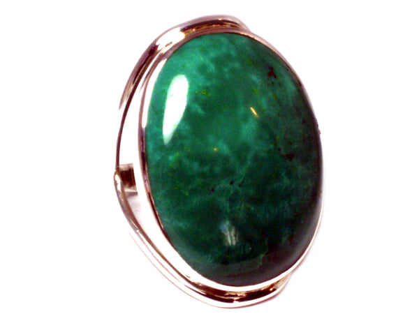 Tibetan TURQUOISE Sterling Silver 925 Oval Gemstone Ring - Size Q 