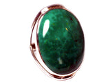 Tibetan TURQUOISE Sterling Silver 925 Oval Gemstone Ring - Size Q 