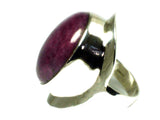 RUBY Sterling Silver 925 Gemstone Ring (Size L) - (RUR1306171)