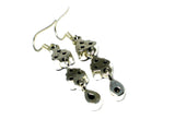 GARNET Sterling Silver 925 Gemstone Earrings - (GER1207171)