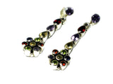 MULTISTONE Sterling Silver 925 Gemstone Earrings - (MSE1207172)