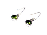 Round PERIDOT Sterling Silver 925 Gemstone Earrings - (PDE1207173)