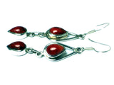 CORAL Sterling Silver Gemstone Earrings 925 - (CER3105171)