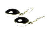 GARNET Oval Sterling Silver Gemstone Earrings - (GER3105171)