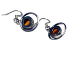 TIGER'S EYE Sterling Silver 925 Gemstone Earrings - (TEE3005141)