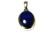 Blue Oval LAPIS LAZULI Sterling Silver 925 Gemstone Pendant - (LLPT1807171)