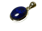 Blue Oval LAPIS LAZULI Sterling Silver 925 Gemstone Pendant - (LLPT1807171)