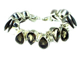 Smoky QUARTZ Sterling Silver 925 Gemstone Bracelet - (SQBL1807171)