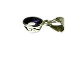 Small Purple Oval AMETHYST Sterling Silver 925 Gemstone Pendant