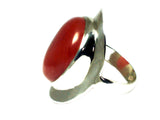 Carnelian Sterling Silver 925 Gemstone Ring - Size S - (CNR2107171)