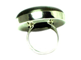 Round LABRADORITE Sterling Silver 925 Gemstone Ring (Size N / 6.5) - (LBR1807171)