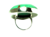 Tibetan TURQUOISE Sterling Silver 925 Oval Gemstone Ring - Size Q - (TTR2107173)