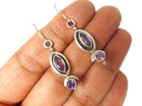 AMETHYST Sterling Silver Gemstone Earrings 925 