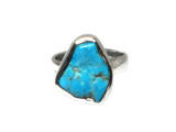 Adjustable 'Sleeping Beauty' TURQUOISE Sterling Silver 925 Ring - (SBR0506171)