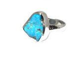 Adjustable 'Sleeping Beauty' TURQUOISE Sterling Silver 925 Ring - (SBR0506171)