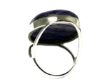 CHAROITE Sterling Silver 925 Oval Gemstone Ring - Size: Q (CHR2305171)