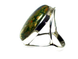 Rainforest JASPER Sterling Silver 925 Ring - Size U - (RJSR2305171)