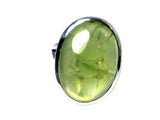 PREHNITE Sterling Silver 925 Oval Gemstone Ring - Size N - (PRR2305171)