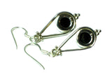 BLACK ONYX Sterling Silver Gemstone Earrings 925 - (BOER2906171)
