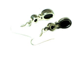 BLACK ONYX Sterling Silver Gemstone Earrings 925 - (BOER2906172)