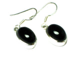 BLACK ONYX Sterling Silver Gemstone Earrings 925 - (BOER2605171)