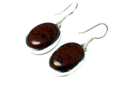Mahogany Obsidian Sterling Silver 925 Gemstone Earrings - (MOBE2605171)