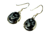 Snowflake Obsidian Sterling Silver 925 Gemstone Earrings - (SFE2605171)